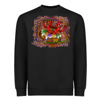Black Mardi gras king cake crawfish Heavyweight Sweatshirt - RanaPortraitStore