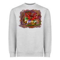 Heather Grey Mardi gras king cake crawfish Heavyweight Sweatshirt - RanaPortraitStore