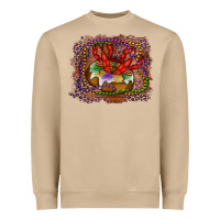 Mushroom Mardi gras king cake crawfish Heavyweight Sweatshirt - RanaPortraitStore