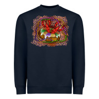 Navy Mardi gras king cake crawfish Heavyweight Sweatshirt - RanaPortraitStore