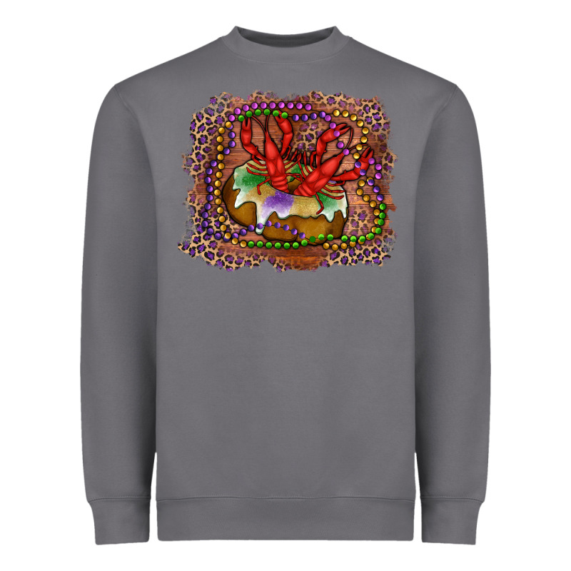 Mardi Gras King Cake Crawfish Heavyweight Sweatshirt by RanaPortraitStore | Teevron
