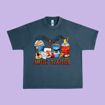 Music Teacher Coffee Cups Urban Heavy Tee Designed By Zillion Design Studio
