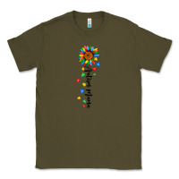 Army Green autism mama sunflower black Classic Tee - JahusDesignShop