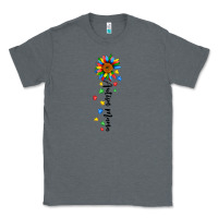 Charcoal Heather autism mama sunflower black Classic Tee - JahusDesignShop
