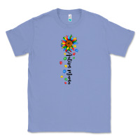 Colony Blue autism mama sunflower black Classic Tee - JahusDesignShop