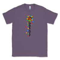 Lavender autism mama sunflower black Classic Tee - JahusDesignShop