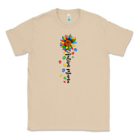 Mushroom autism mama sunflower black Classic Tee - JahusDesignShop