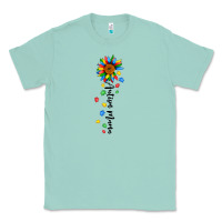 Seafoam autism mama sunflower black Classic Tee - JahusDesignShop