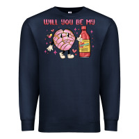 Navy will you be my Premium Sweatshirt - MaliasSmallBusiness