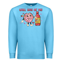 Ocean Blue will you be my Premium Sweatshirt - MaliasSmallBusiness