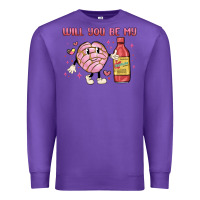 Purple will you be my Premium Sweatshirt - MaliasSmallBusiness