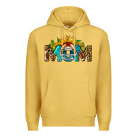 Antique Gold Football Mom Sunflower Leopard Premium Hoodie - BundleAndBundleShop