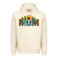 Sandshell Football Mom Sunflower Leopard Premium Hoodie - BundleAndBundleShop