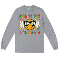 Heather Grey peace out 2024 1st grade Long Sleeve Tee - JahusDesignShop