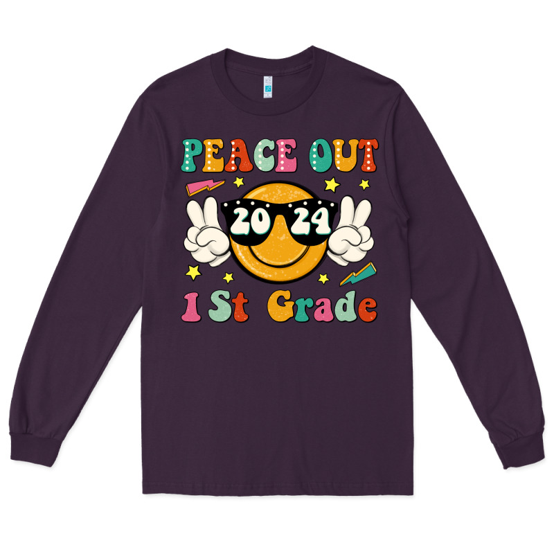 Peace Out 2024 1st Grade Long Sleeve Tee by JahusDesignShop | Teevron