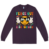 Plum peace out 2024 1st grade Long Sleeve Tee - JahusDesignShop