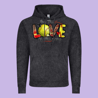 For The Love Of The Game Softball Vintage Hoodie Designed By Zillion Design Studio