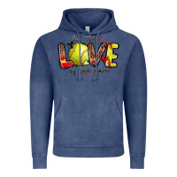 Vintage Denim for the love of the game softball Vintage Hoodie - Zillion Design Studio