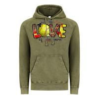 Vintage Olive for the love of the game softball Vintage Hoodie - Zillion Design Studio