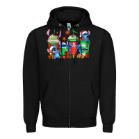 Black christmas stitch coffee Zipper Hoodie - Jasminsmagicworld