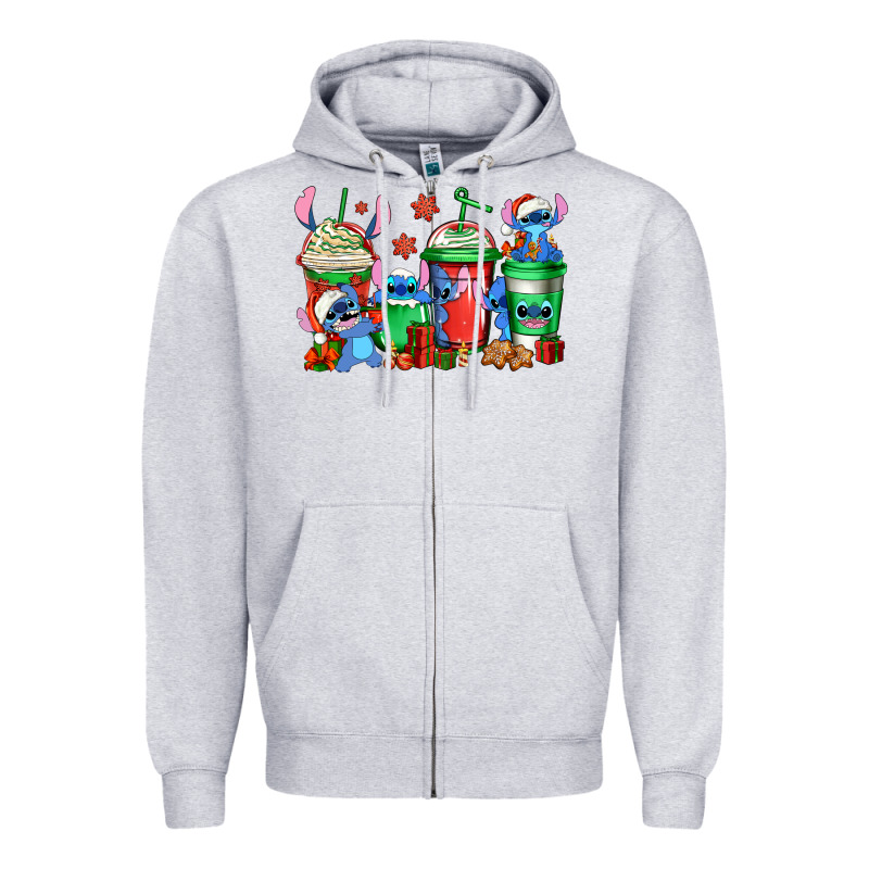 Christmas Stitch Coffee Zipper Hoodie by Jasminsmagicworld | Teevron