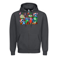 Smoke christmas stitch coffee Zipper Hoodie - Jasminsmagicworld