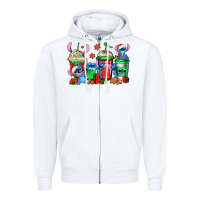 White christmas stitch coffee Zipper Hoodie - Jasminsmagicworld