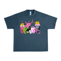 Midnight Navy neon western coffee cups Urban Heavy Tee - Zillion Design Studio