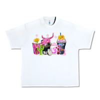 White neon western coffee cups Urban Heavy Tee - Zillion Design Studio