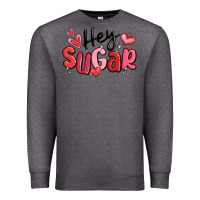 Charcoal Heather hey sugar valentines day Premium Sweatshirt - MaliasSmallBusiness
