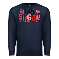 Navy hey sugar valentines day Premium Sweatshirt - MaliasSmallBusiness