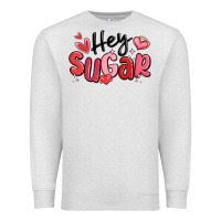 Oatmeal Heather hey sugar valentines day Premium Sweatshirt - MaliasSmallBusiness