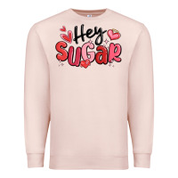 Pale Pink hey sugar valentines day Premium Sweatshirt - MaliasSmallBusiness