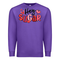 Purple hey sugar valentines day Premium Sweatshirt - MaliasSmallBusiness