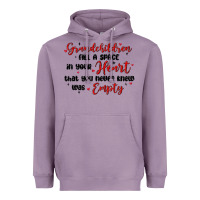 Lavender grandchildren fill a space in your heart Heavyweight Hoodie - MaliasSmallBusiness
