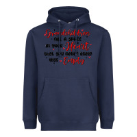 Navy grandchildren fill a space in your heart Heavyweight Hoodie - MaliasSmallBusiness