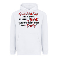White grandchildren fill a space in your heart Heavyweight Hoodie - MaliasSmallBusiness