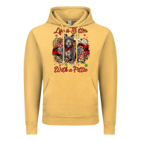 Vintage Mustard Christmas life is better with a pittie Vintage Hoodie - JahusDesignShop