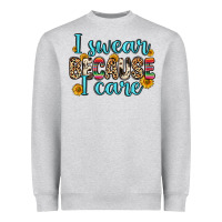 Heather Grey i swear because i care Heavyweight Sweatshirt - Zillion Design Studio