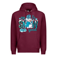 Burgundy up to snow good and cute snowman Premium Hoodie - BundleAndBundleShop