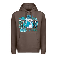 Coffee up to snow good and cute snowman Premium Hoodie - BundleAndBundleShop