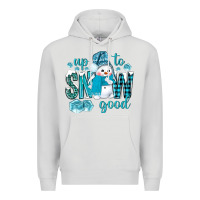 Dove Grey up to snow good and cute snowman Premium Hoodie - BundleAndBundleShop