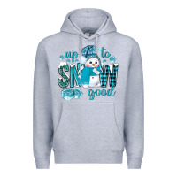 Heather Grey up to snow good and cute snowman Premium Hoodie - BundleAndBundleShop