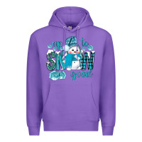 Purple up to snow good and cute snowman Premium Hoodie - BundleAndBundleShop