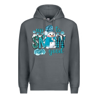 Rock up to snow good and cute snowman Premium Hoodie - BundleAndBundleShop