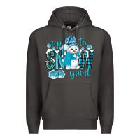 Smoke up to snow good and cute snowman Premium Hoodie - BundleAndBundleShop