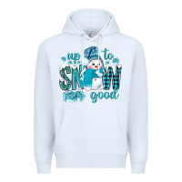 White up to snow good and cute snowman Premium Hoodie - BundleAndBundleShop