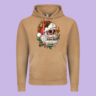 Vintage Hoodie Kinda merry kinda scary