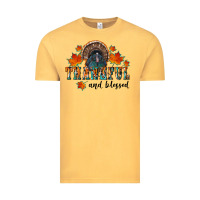 Vintage Mustard thankful and blessed Vintage Tee - RanaPortraitStore
