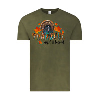 Vintage Olive thankful and blessed Vintage Tee - RanaPortraitStore
